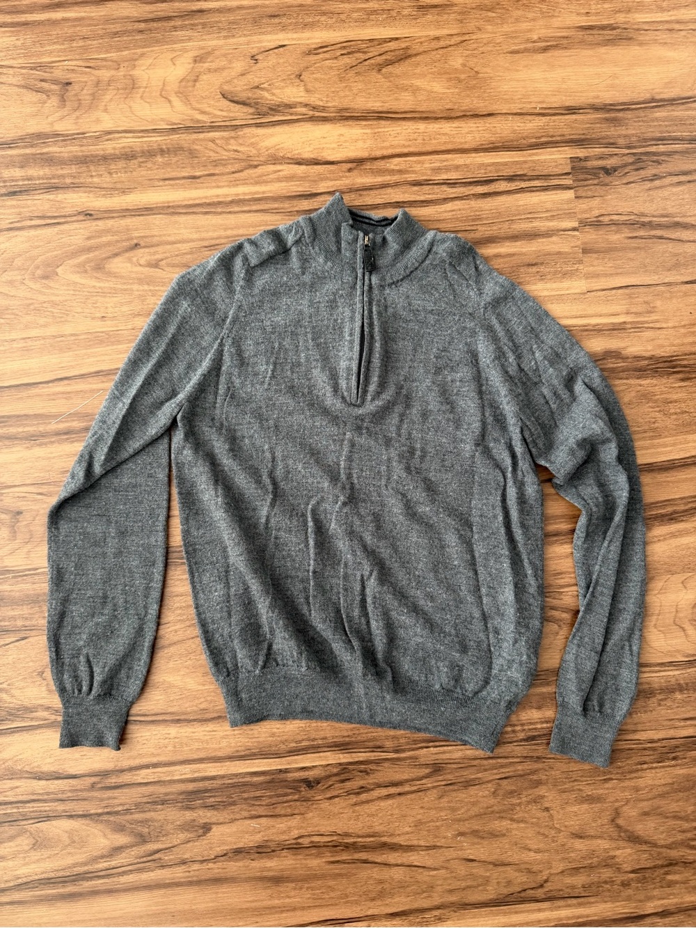 Charcoal Gray Quarter-Zip Sweater